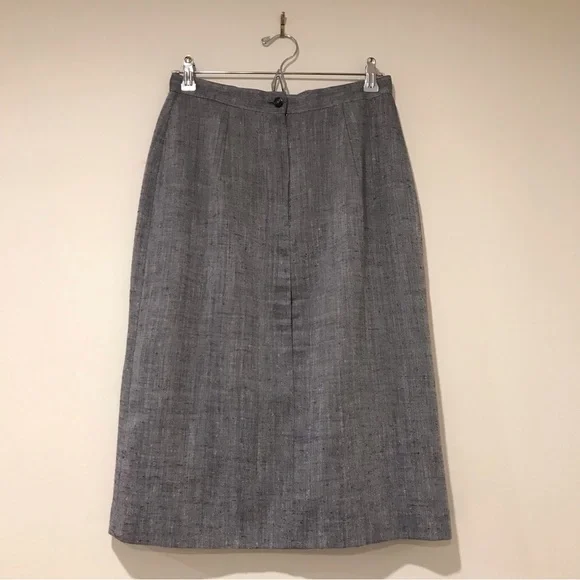 Grey pencil skirt with pleats - 28 inch waist - Picture 3 of 6
